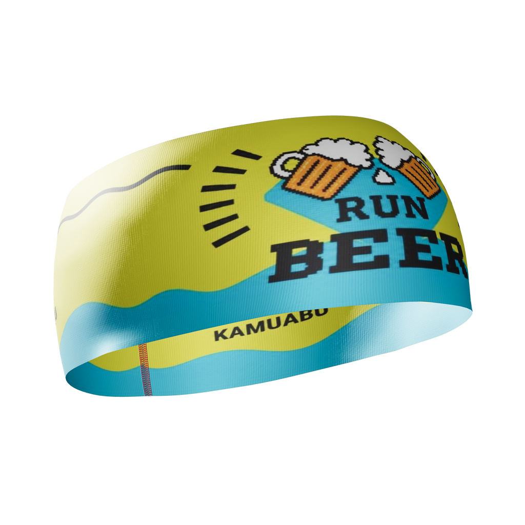 HEAD BAND RUNNING Elite RUN BEER - Sin Costuras y Reversible 2 EN 1