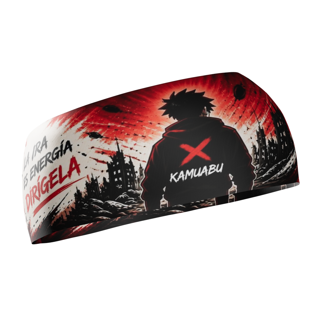 HEAD BAND RUNNING Elite LA IRA ES ENERGÍA - Sin Costuras y Reversible 2 EN 1