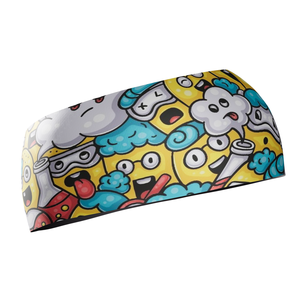 HEAD BAND RUNNING Elite EMOJI EXPERIMENTO - Sin Costuras y Reversible 2 EN 1