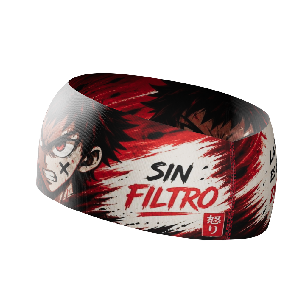 HEAD BAND RUNNING Elite LA IRA ES ENERGÍA - Sin Costuras y Reversible 2 EN 1