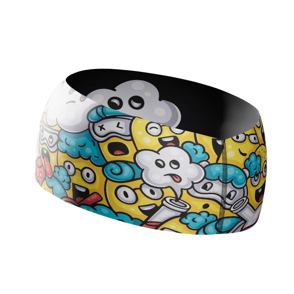 HEAD BAND RUNNING Elite EMOJI EXPERIMENTO - Sin Costuras y Reversible 2 EN 1