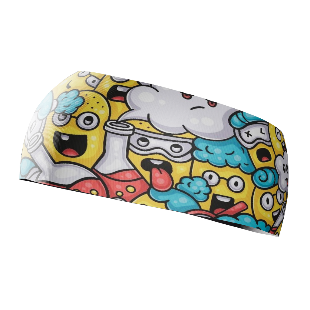 HEAD BAND RUNNING Elite EMOJI EXPERIMENTO - Sin Costuras y Reversible 2 EN 1