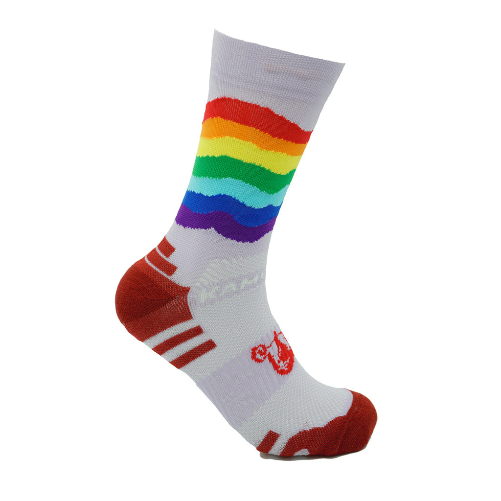 CALCETINES ARCOIRIS DE RUNNING (1 hilo) - MALVA