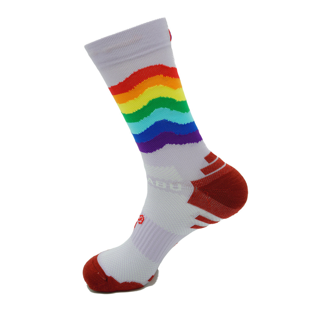 CALCETINES ARCOIRIS DE RUNNING (1 hilo) - MALVA