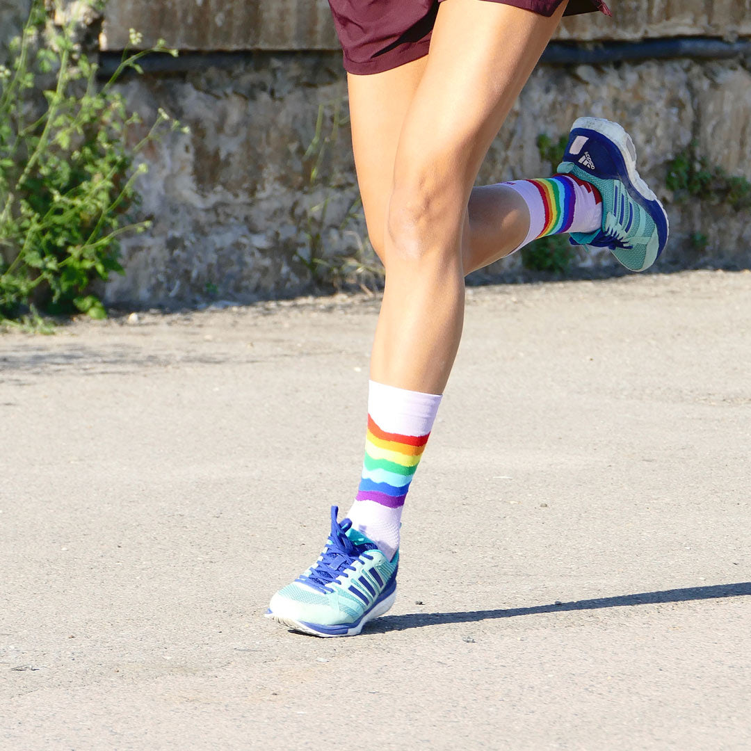 CALCETINES ARCOIRIS DE RUNNING (1 hilo) - MALVA