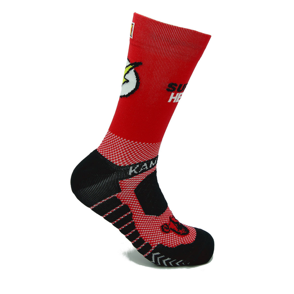 CALCETINES RUNNING SUPER-HERO ROJO (2 HILOS)