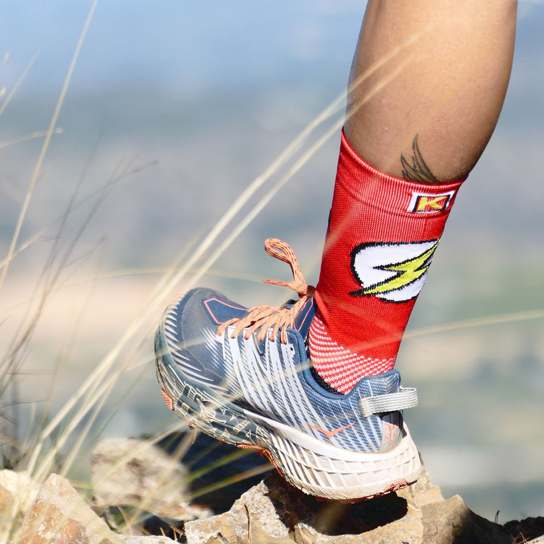 CALCETINES RUNNING SUPER-HERO ROJO (2 HILOS)