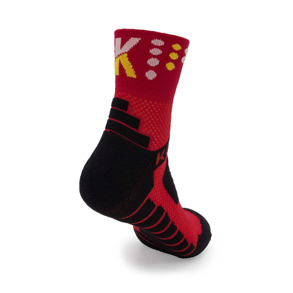 Calcetines Trail Running "TANQUE" 5 estrellas - VINO 16cm