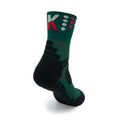 Calcetines Trail Running "TANQUE" 5 estrellas - VERDE BOTELLA 16cm