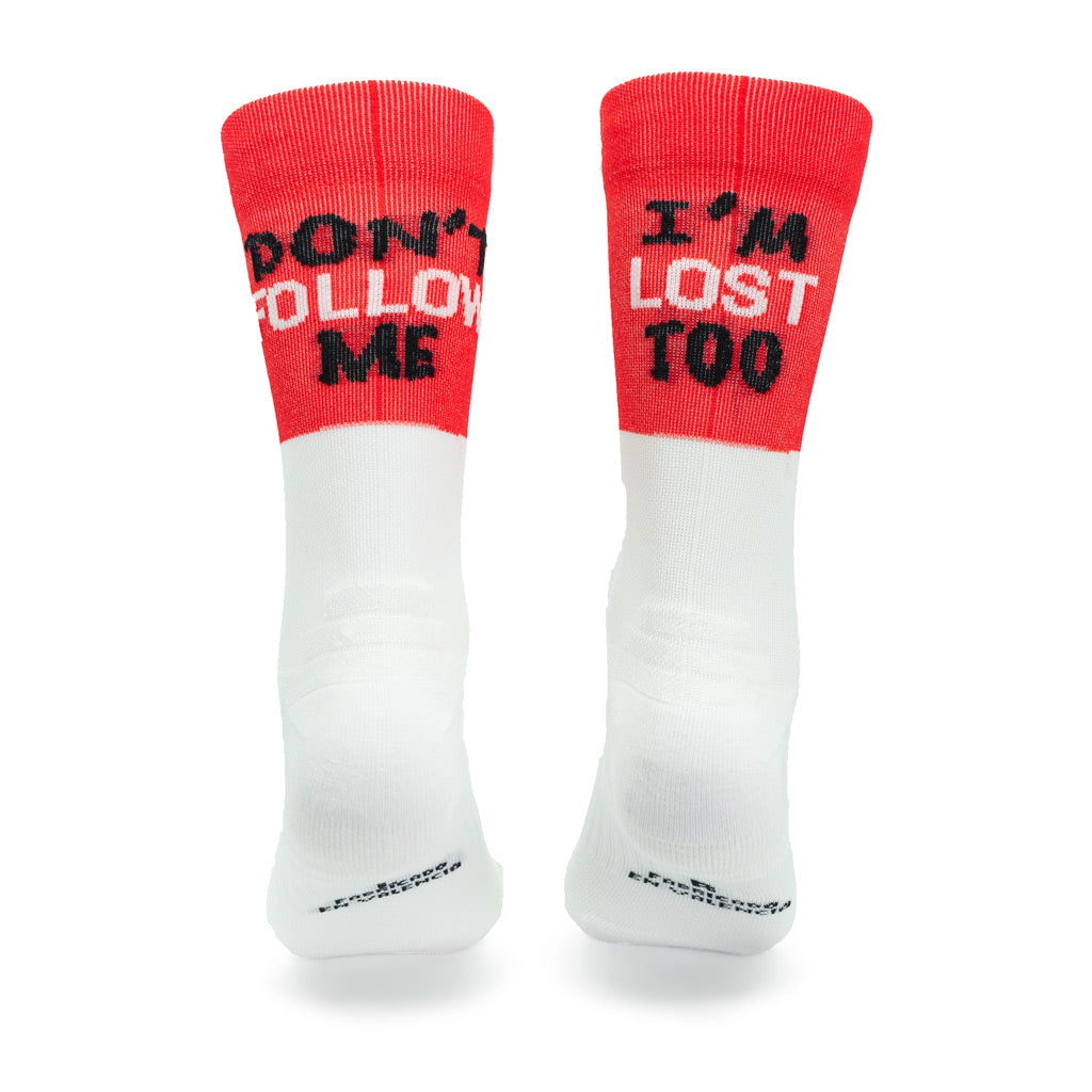 CALCETINES "DON'T FOLLOW ME" de Running - Rojo