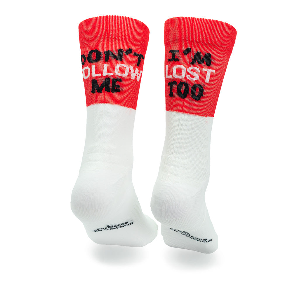 CALCETINES "DON'T FOLLOW ME" de Running - Rojo