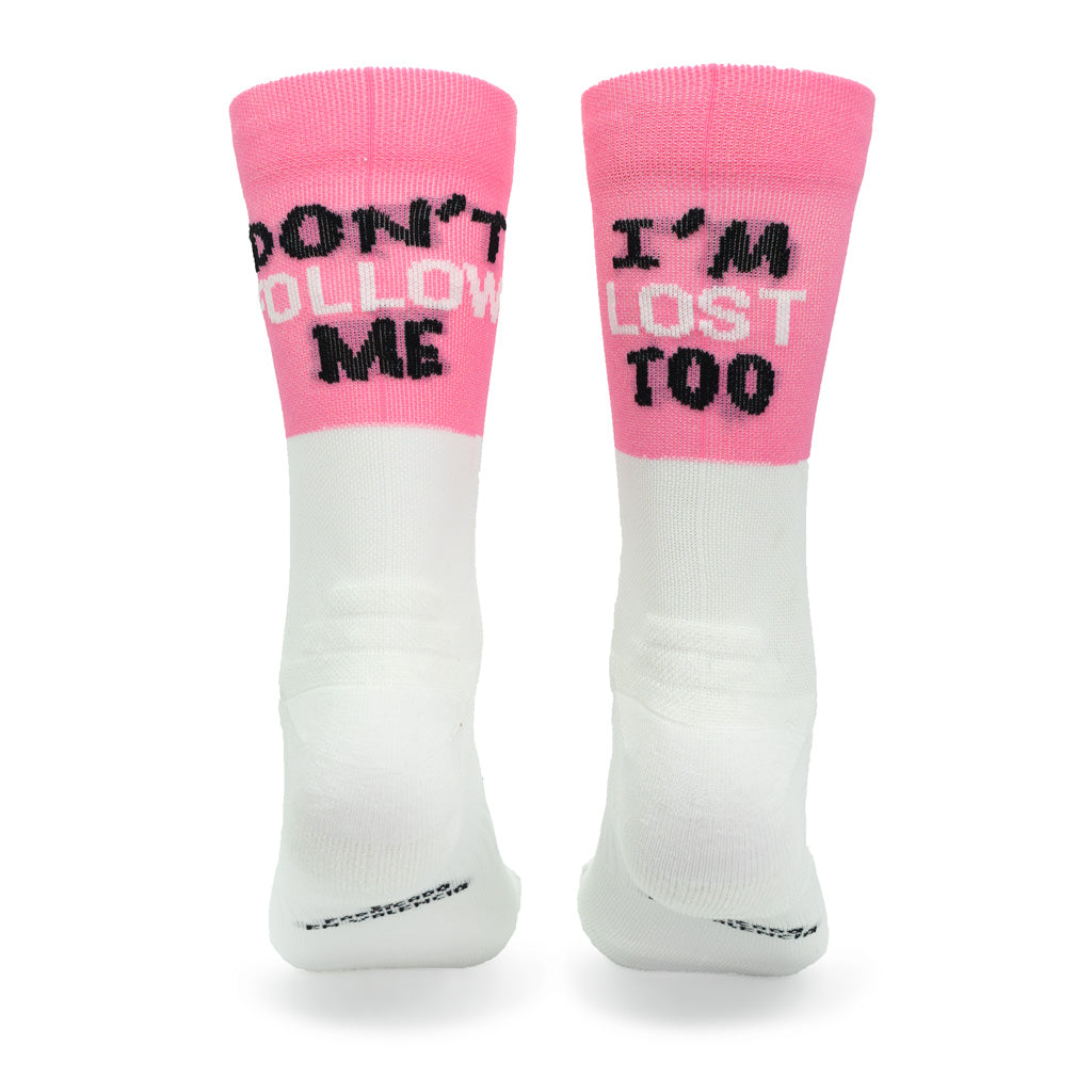 CALCETINES "DON'T FOLLOW ME" de Running - Rosa