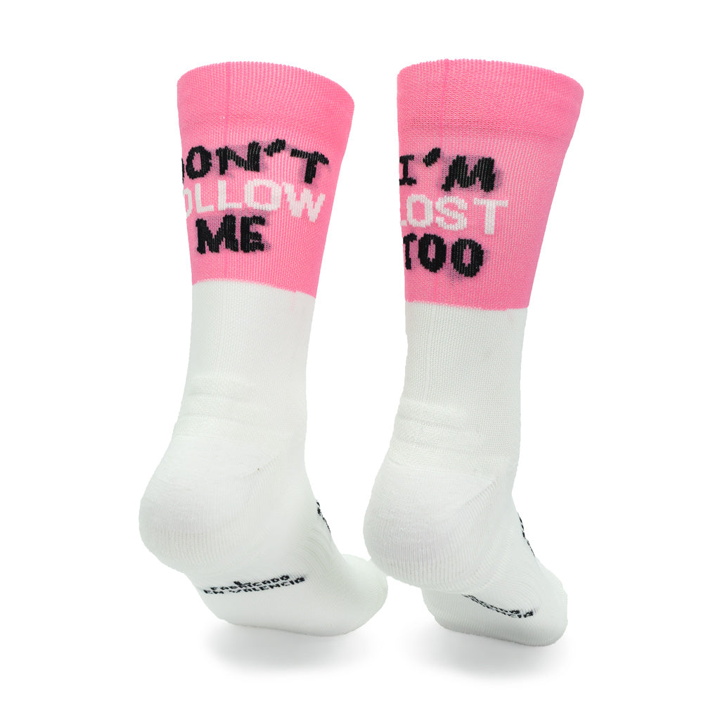 CALCETINES "DON'T FOLLOW ME" de Running - Rosa