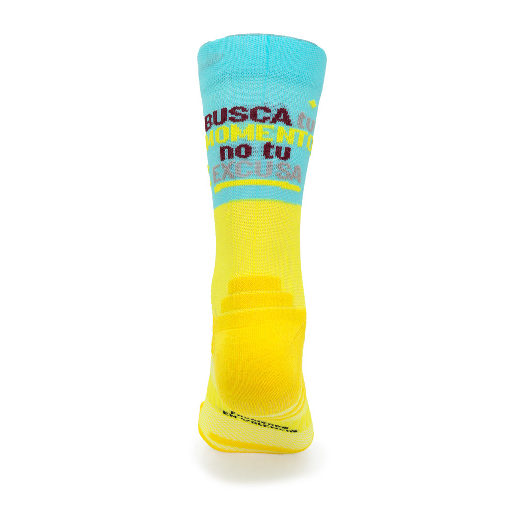 CALCETINES "NO EXCUSAS" de Running - Turquesa/Amarillo Flúor