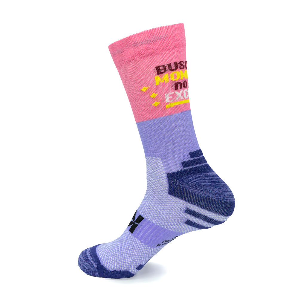 CALCETINES "NO EXCUSAS" de Running - Rosa/Fucsia