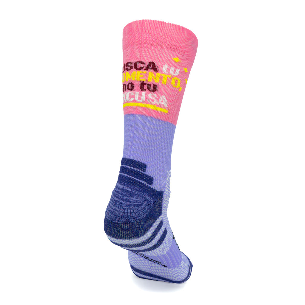 CALCETINES "NO EXCUSAS" de Running - Rosa/Fucsia