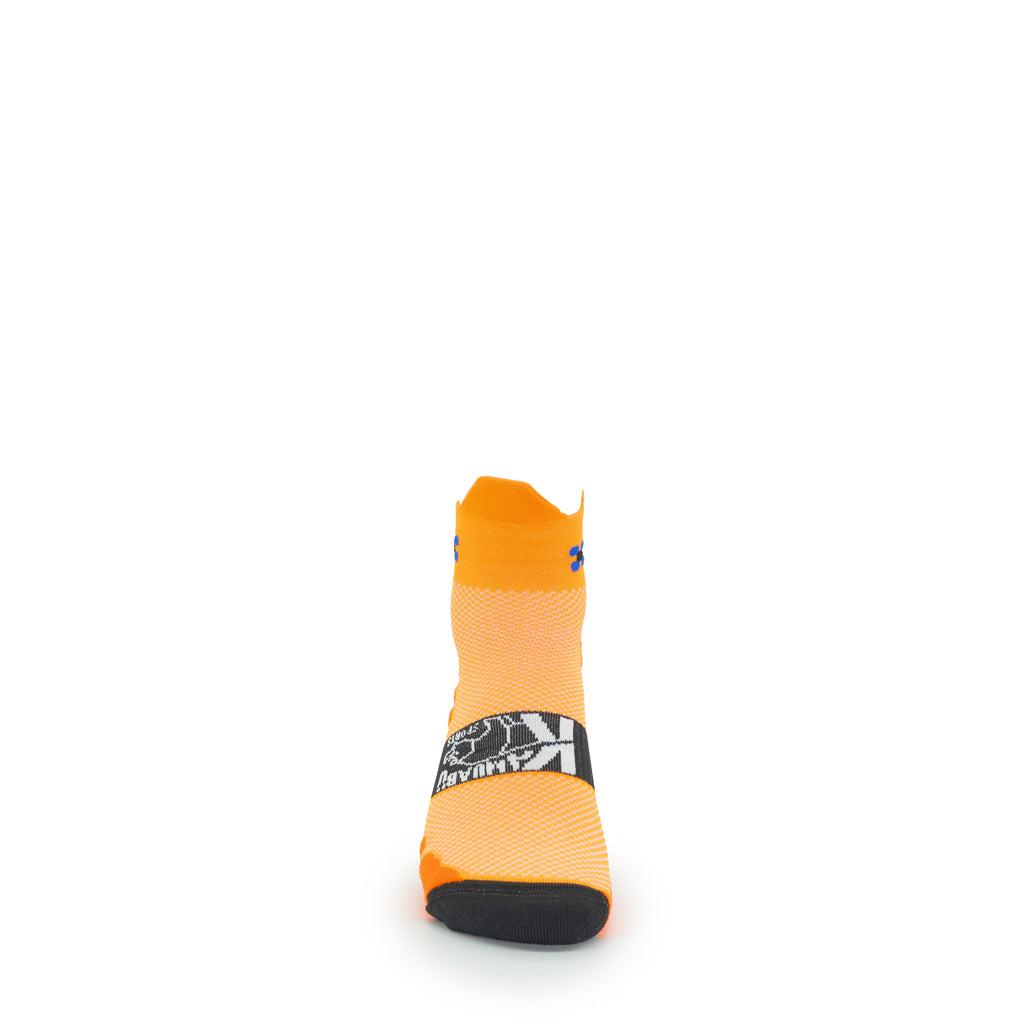 Calcetines Tobilleros 15cm de Running - color NARANJA Flúor