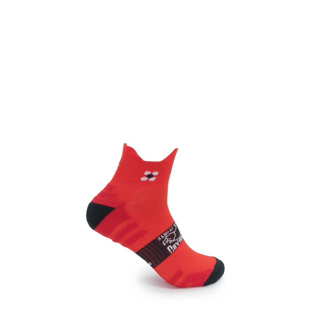 Calcetines Tobilleros 15cm de Running - color ROJO