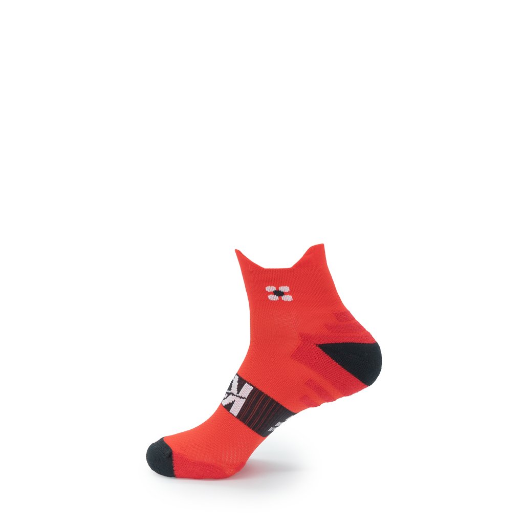 Calcetines Tobilleros 15cm de Running - color ROJO