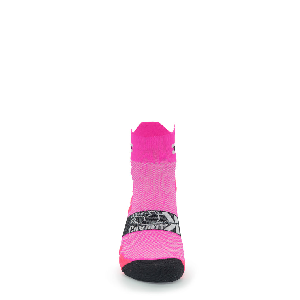 Calcetines Tobilleros 15cm de Running - color FUCSIA FLUOR