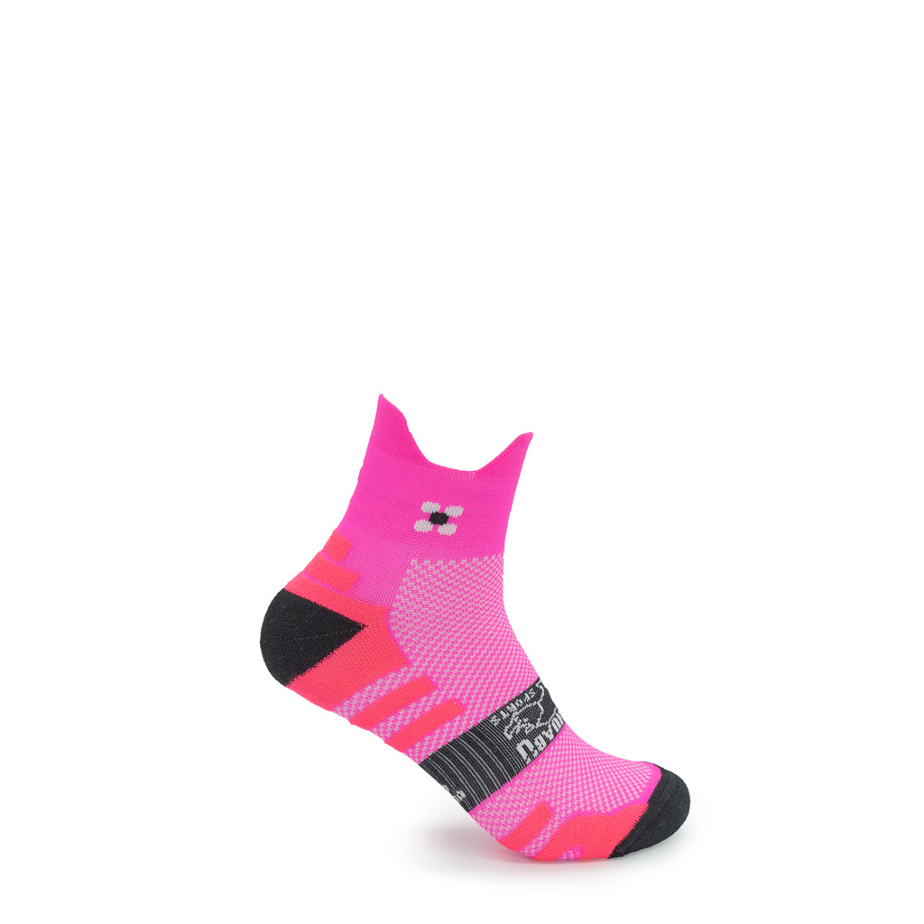 Calcetines Tobilleros 15cm de Running - color FUCSIA FLUOR