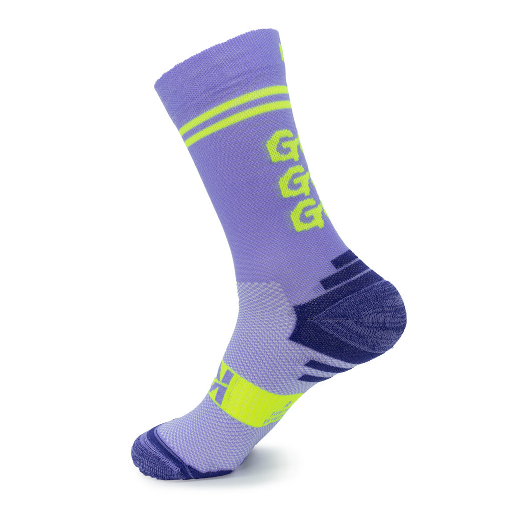 Calcetines GO! GO! GO! de RUNNING (violeta) de 1 hilo