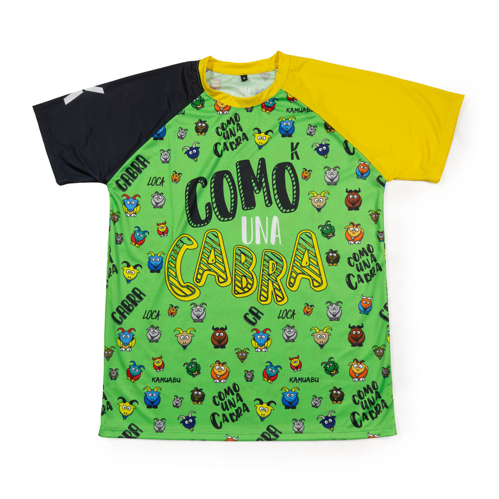 Camiseta COMO UNA CABRA de running ADULTO - VERDE