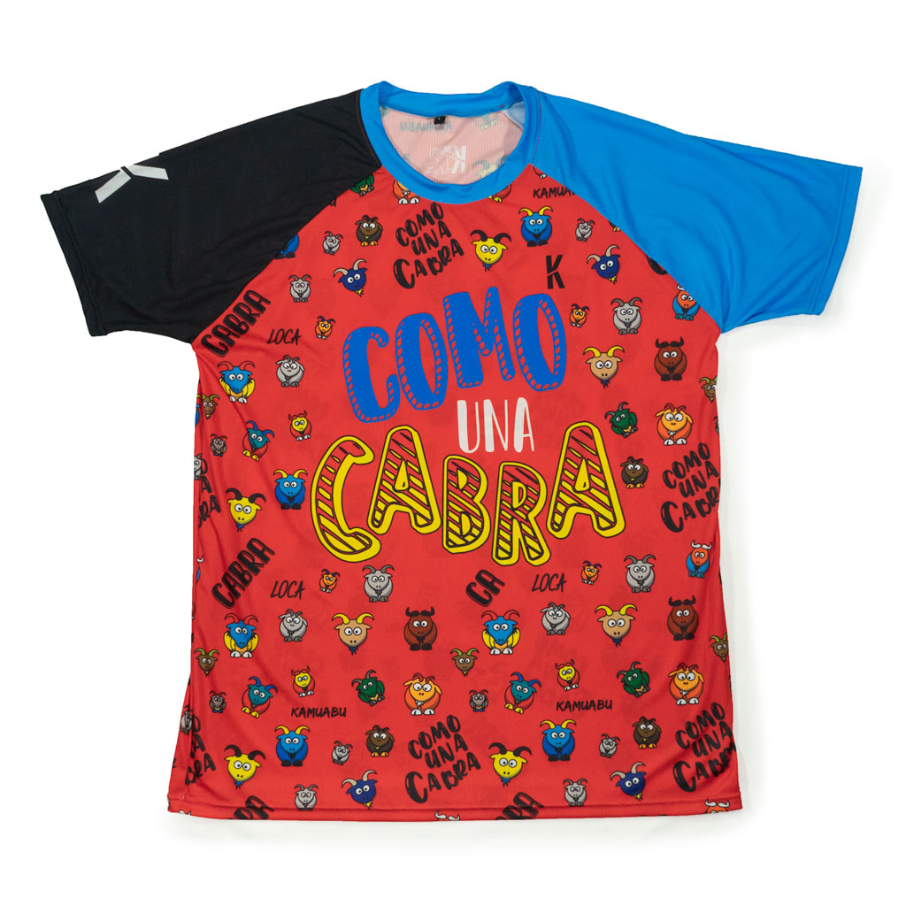 Camiseta COMO UNA CABRA de running ADULTO - ROJA