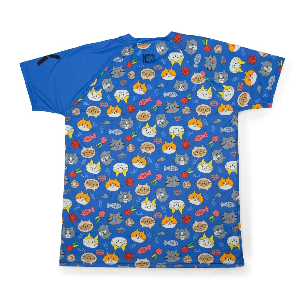 Camiseta GATITOS de running ADULTO - Azul Cielo Violeta