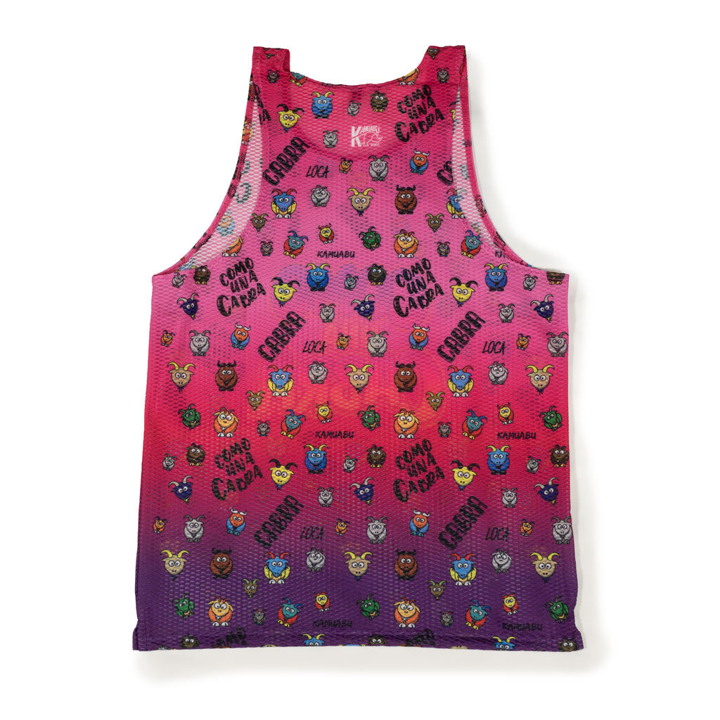 Camiseta COMO UNA CABRA de running ADULTO (Tirantes) - ROSA LOCA