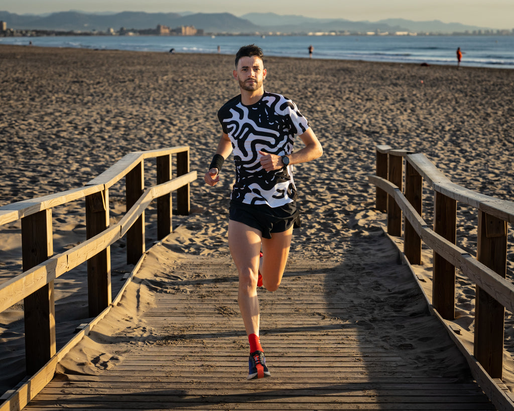 Calcetines Tobilleros 15cm de Running - color ROJO