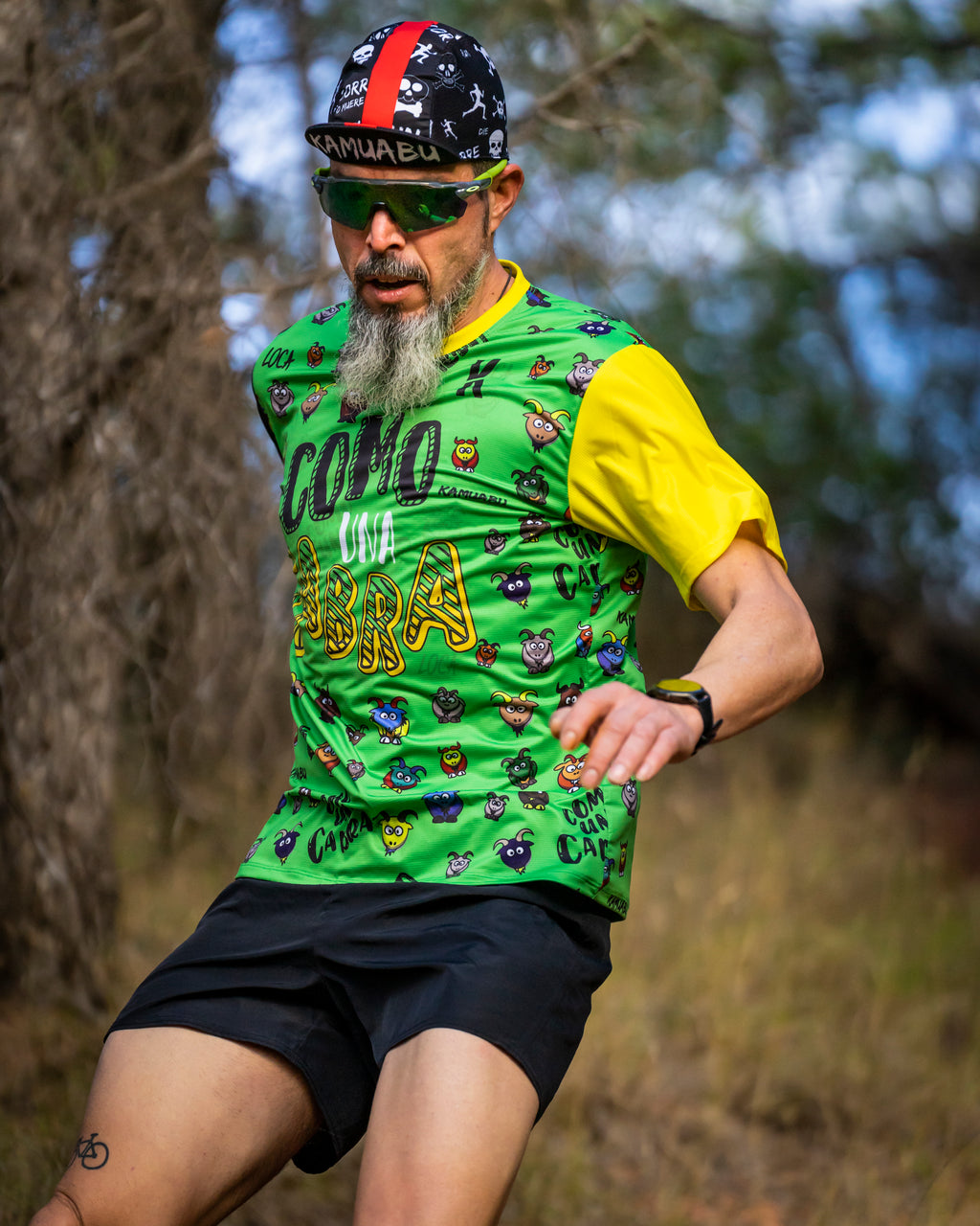 Camiseta COMO UNA CABRA de running ADULTO - VERDE
