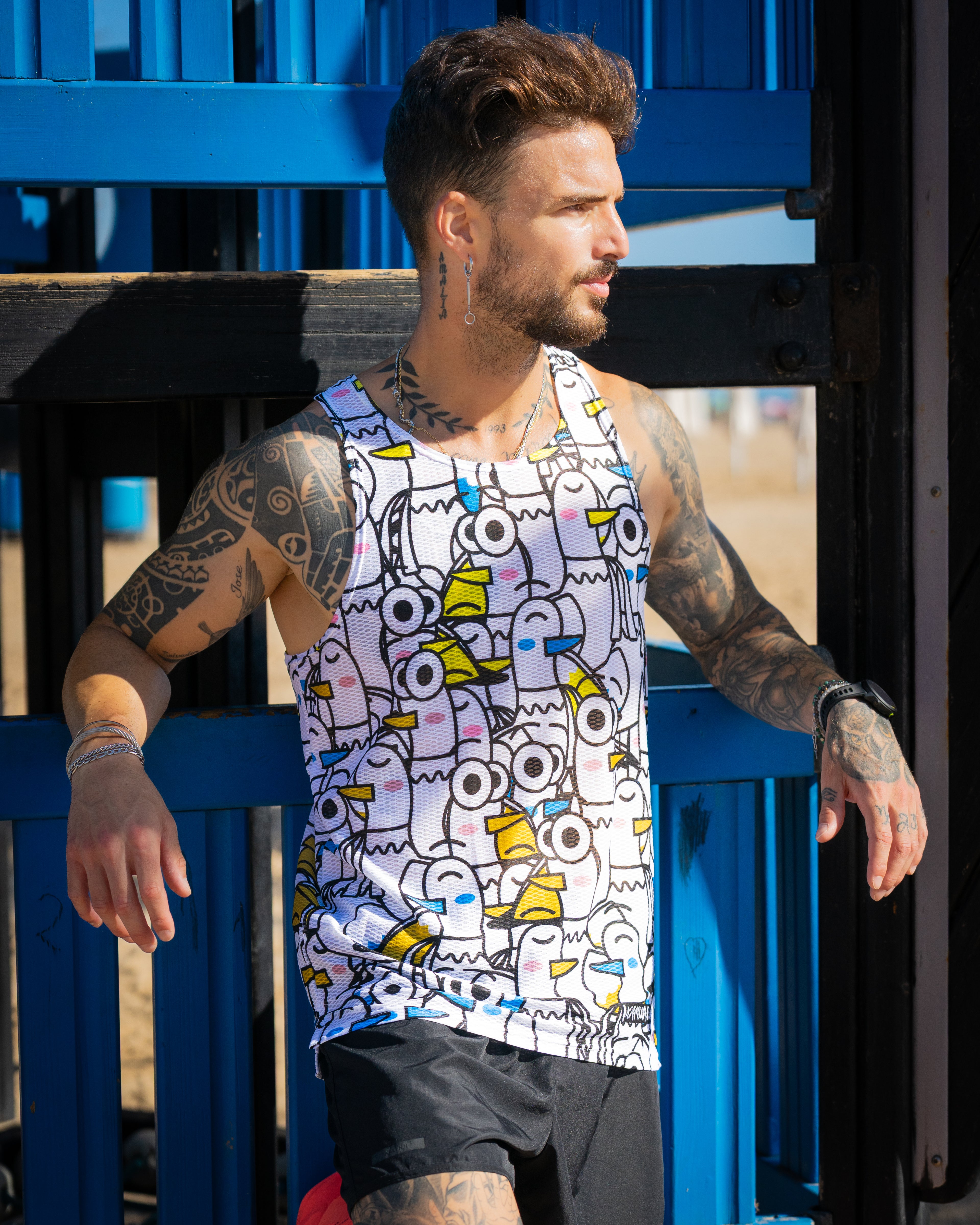 Camiseta GAVIOTA IDIOTA de running ADULTO - (TIRANTES) transpirable