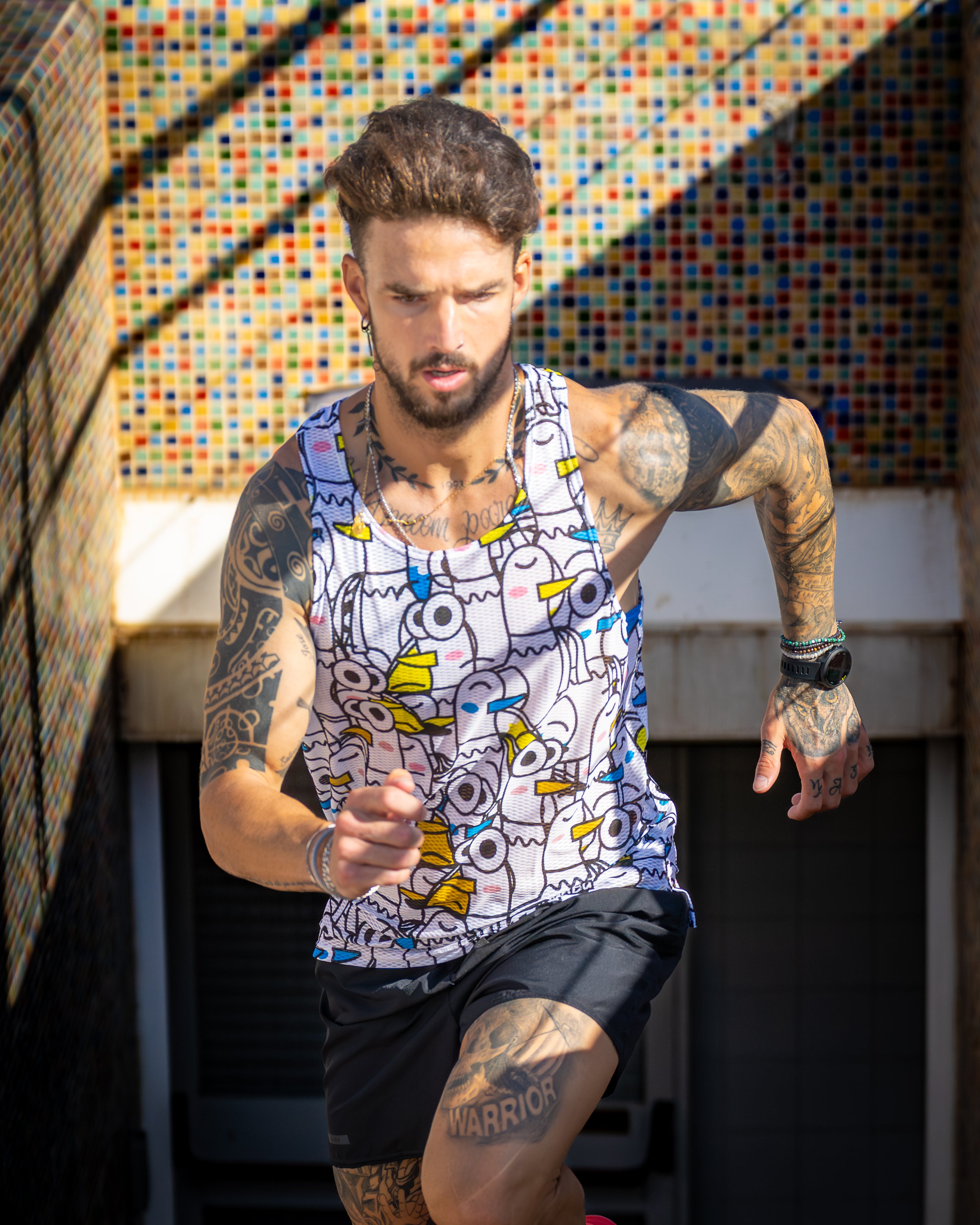 Camiseta GAVIOTA IDIOTA de running ADULTO - (TIRANTES) transpirable