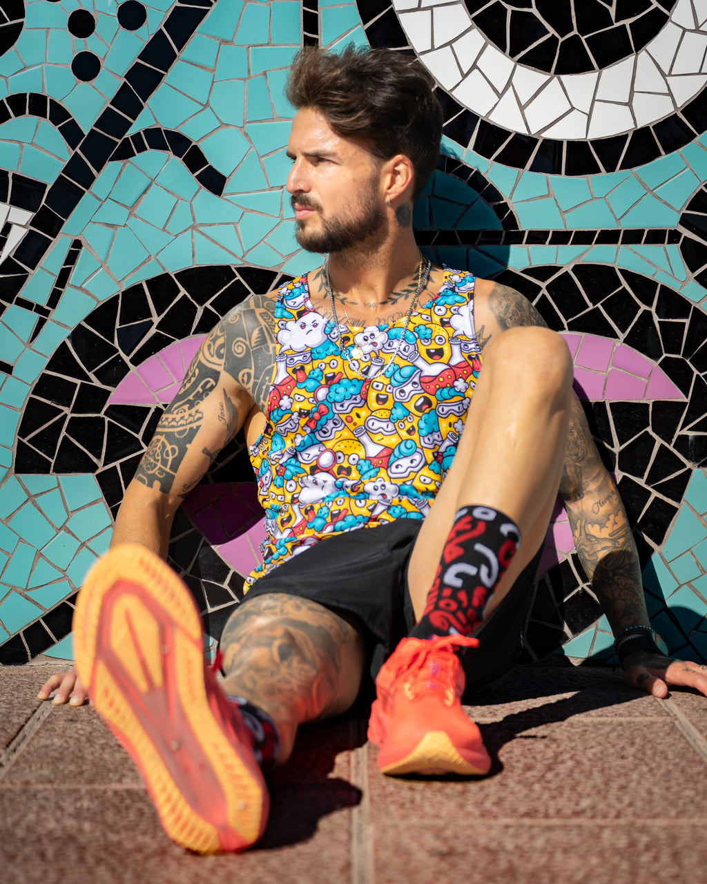 Camiseta EMOJI de running ADULTO - (TIRANTES) transpirable