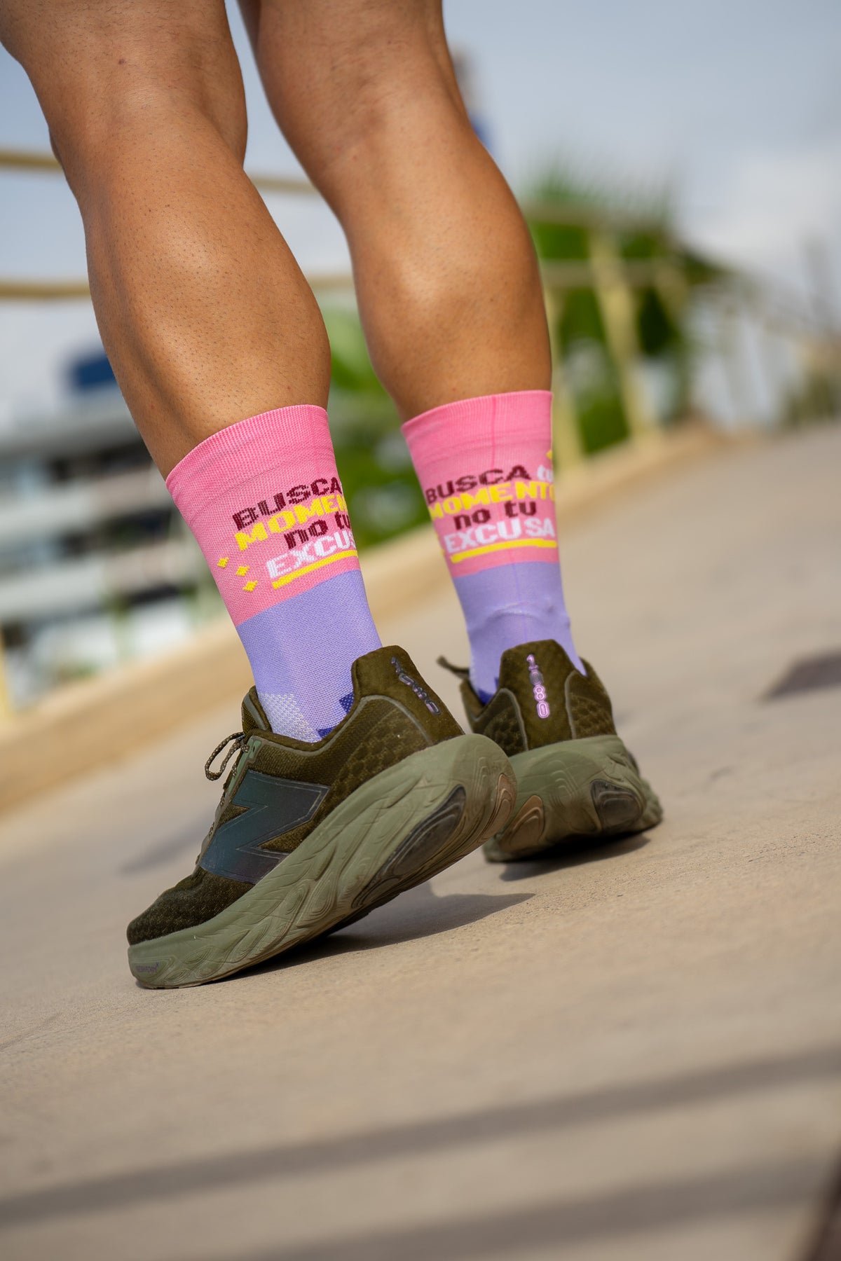 CALCETINES "NO EXCUSAS" de Running - Rosa/Fucsia