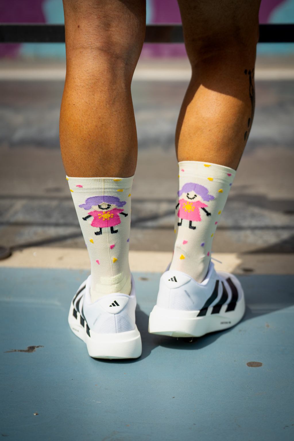 CALCETINES "PATRI" de Running - Crema