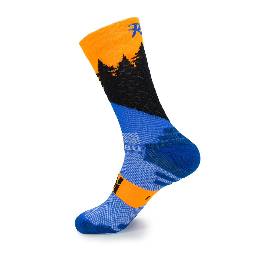 CALCETINES "MONTAÑA" de Running - NARANJA/ROYAL
