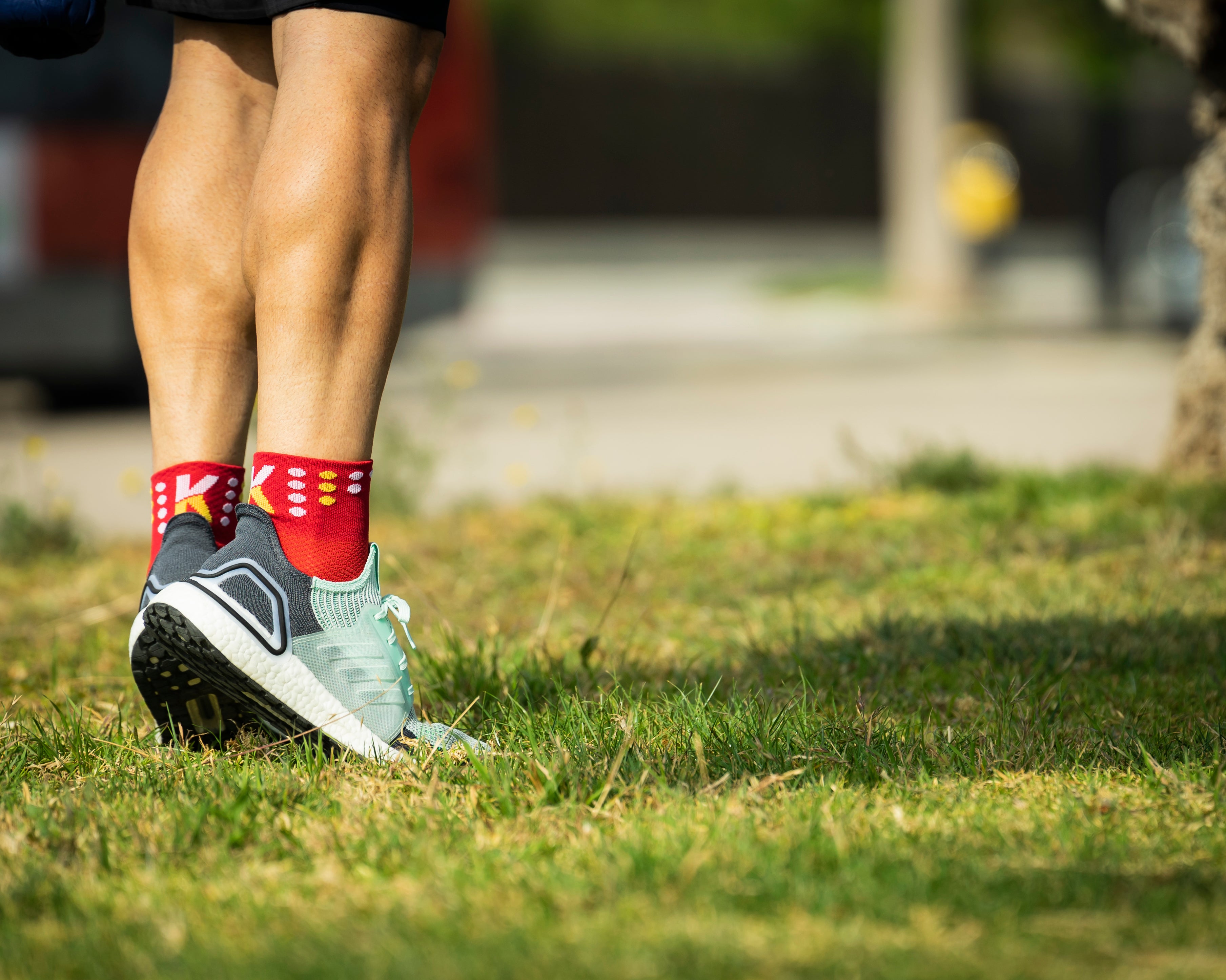 Calcetines Trail Running "TANQUE" 5 estrellas - VINO 16cm