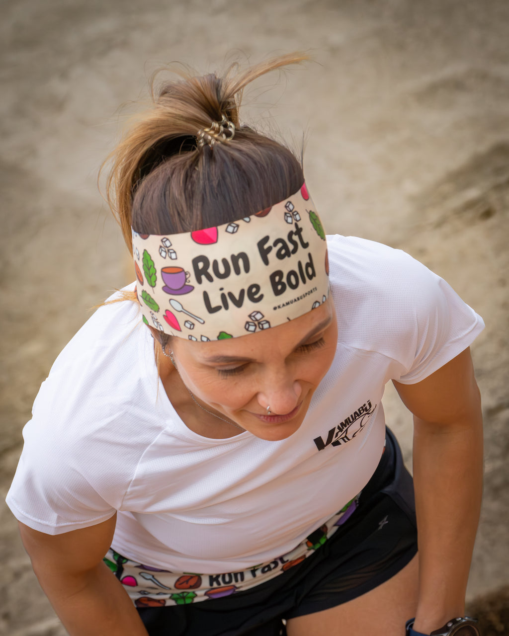 HEAD BAND RUNNING Elite COFFEE TIME - Sin Costuras