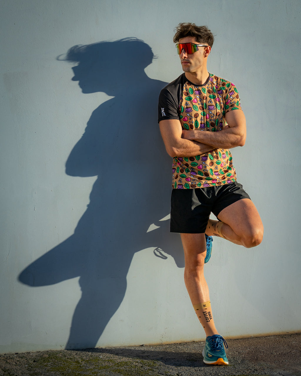 Camiseta COFFEE TIME de running ADULTO - elástica