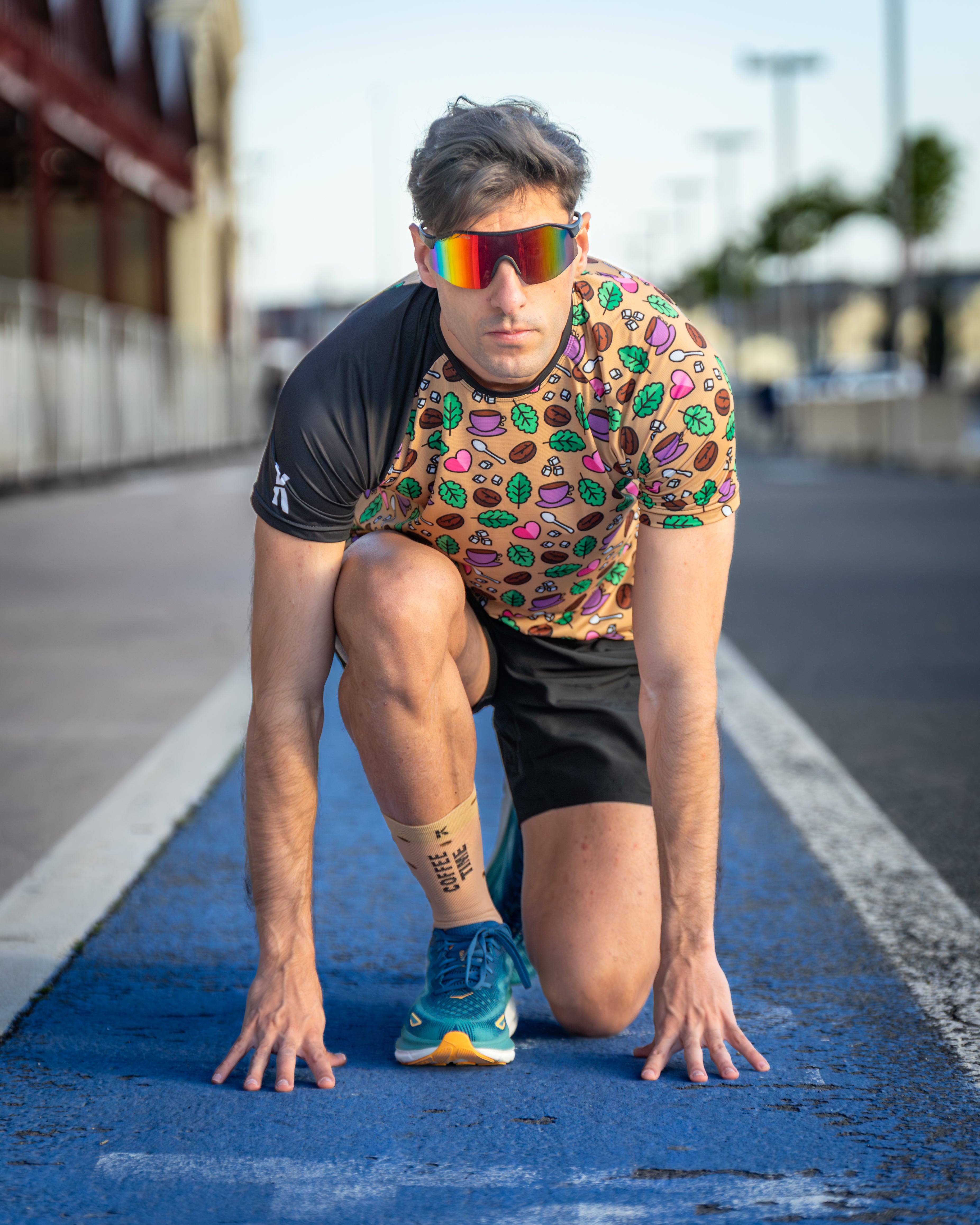 Camiseta COFFEE TIME de running ADULTO - elástica