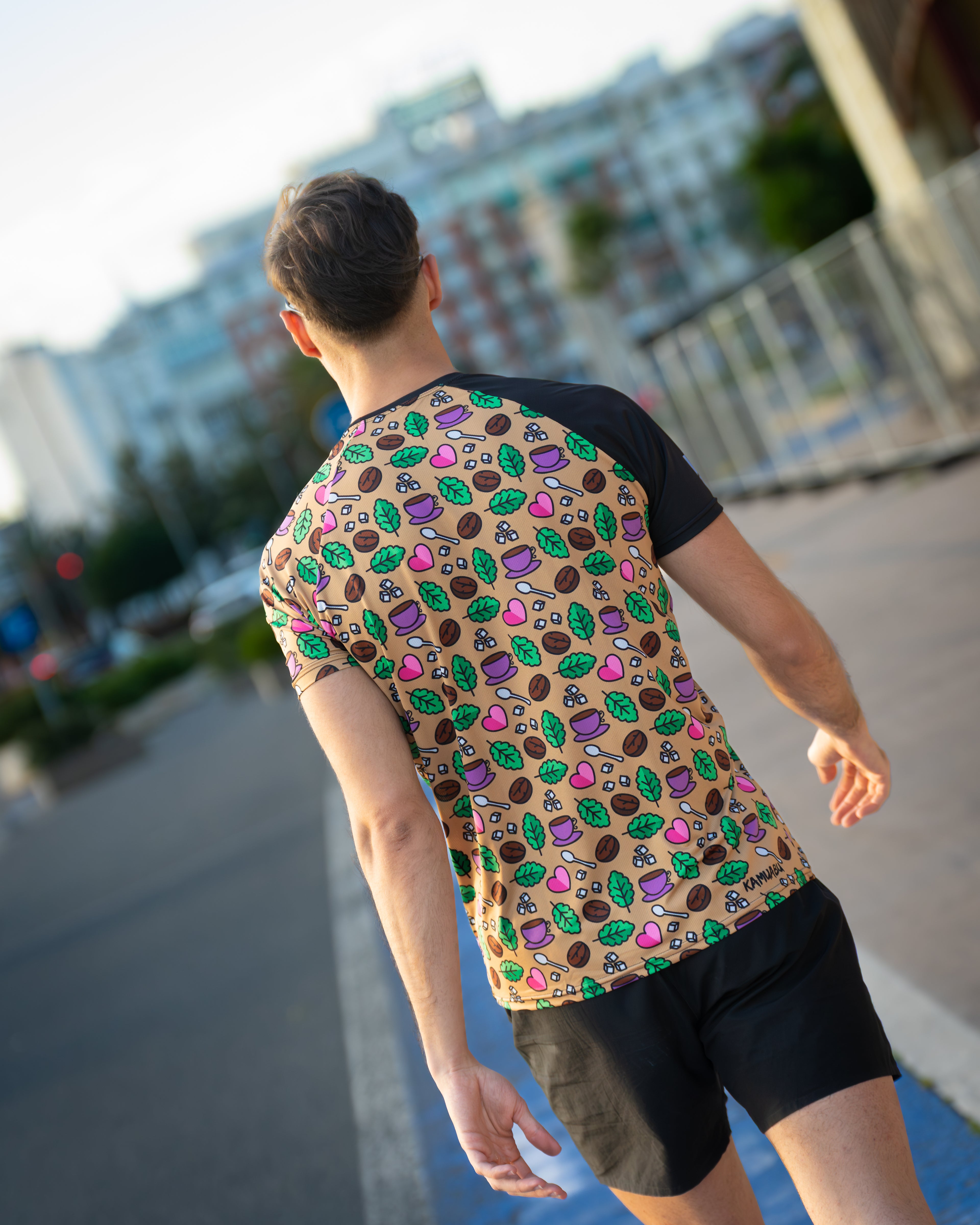 Camiseta COFFEE TIME de running ADULTO - elástica