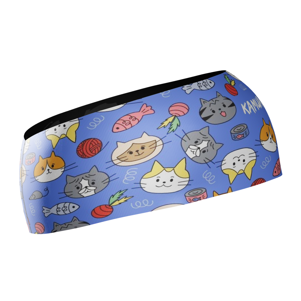 HEAD BAND RUNNING Elite GATITOS - Sin Costuras y Reversible 2 EN 1