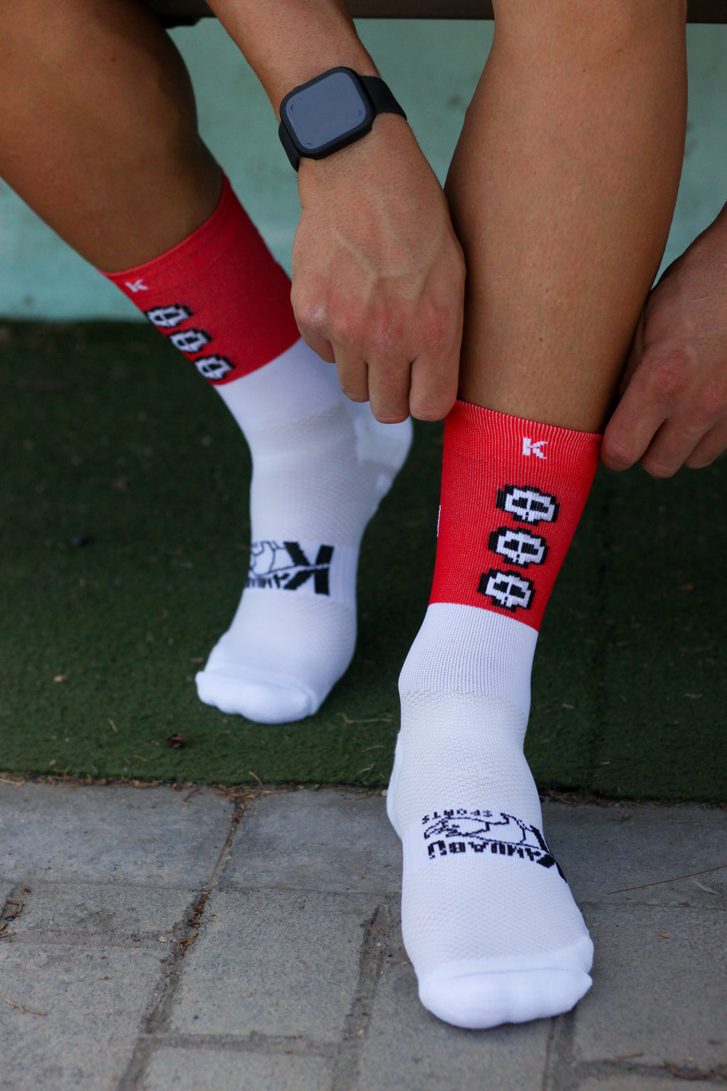 CALCETINES "DON'T FOLLOW ME" de Running - Rojo