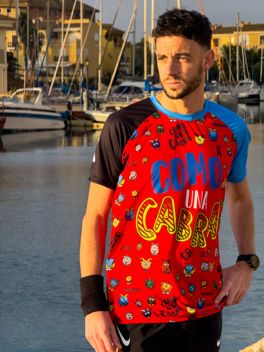 Camiseta COMO UNA CABRA de running ADULTO - ROJA