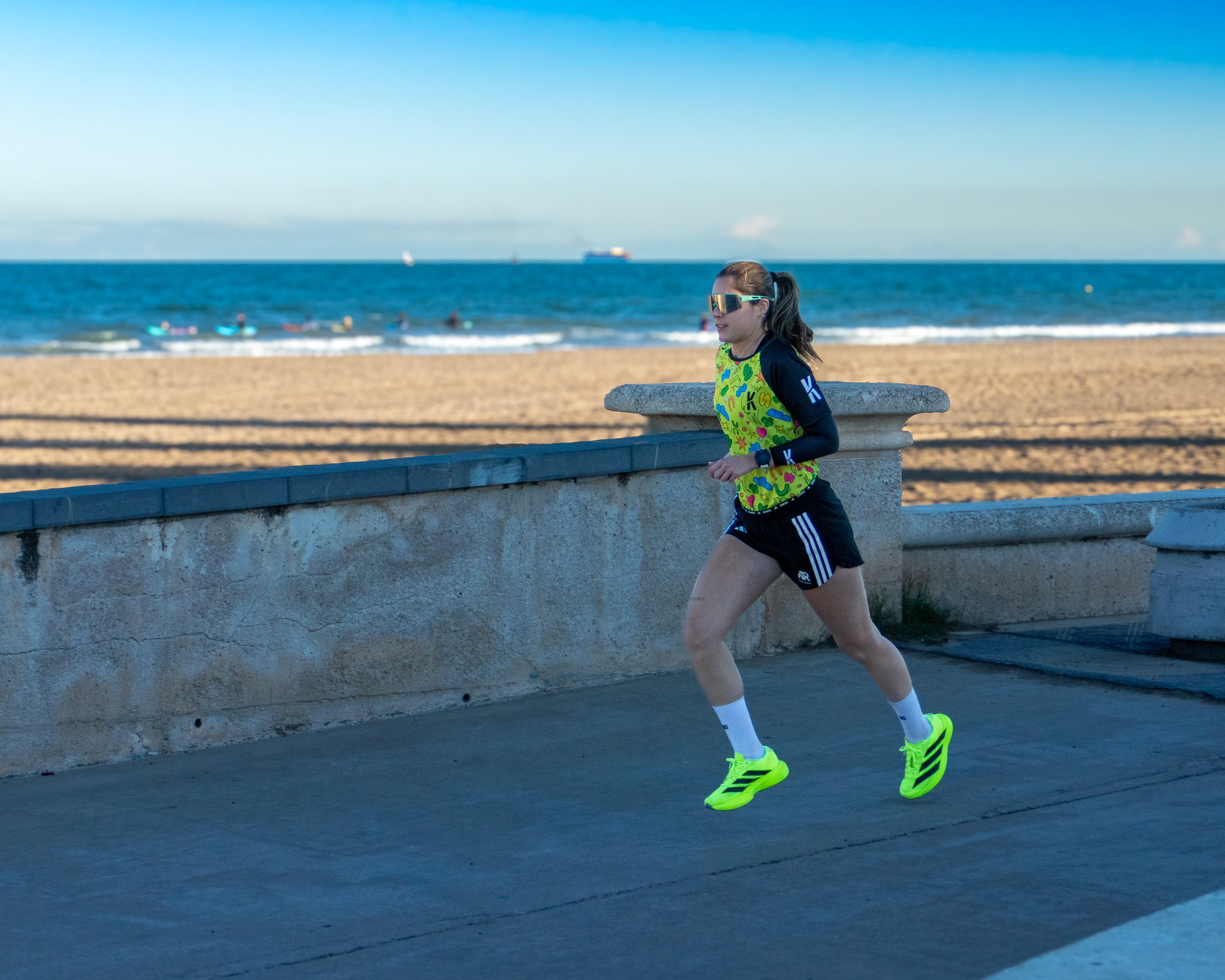 Calcetines GO! GO! GO! de RUNNING (blancos) de 1 hilo