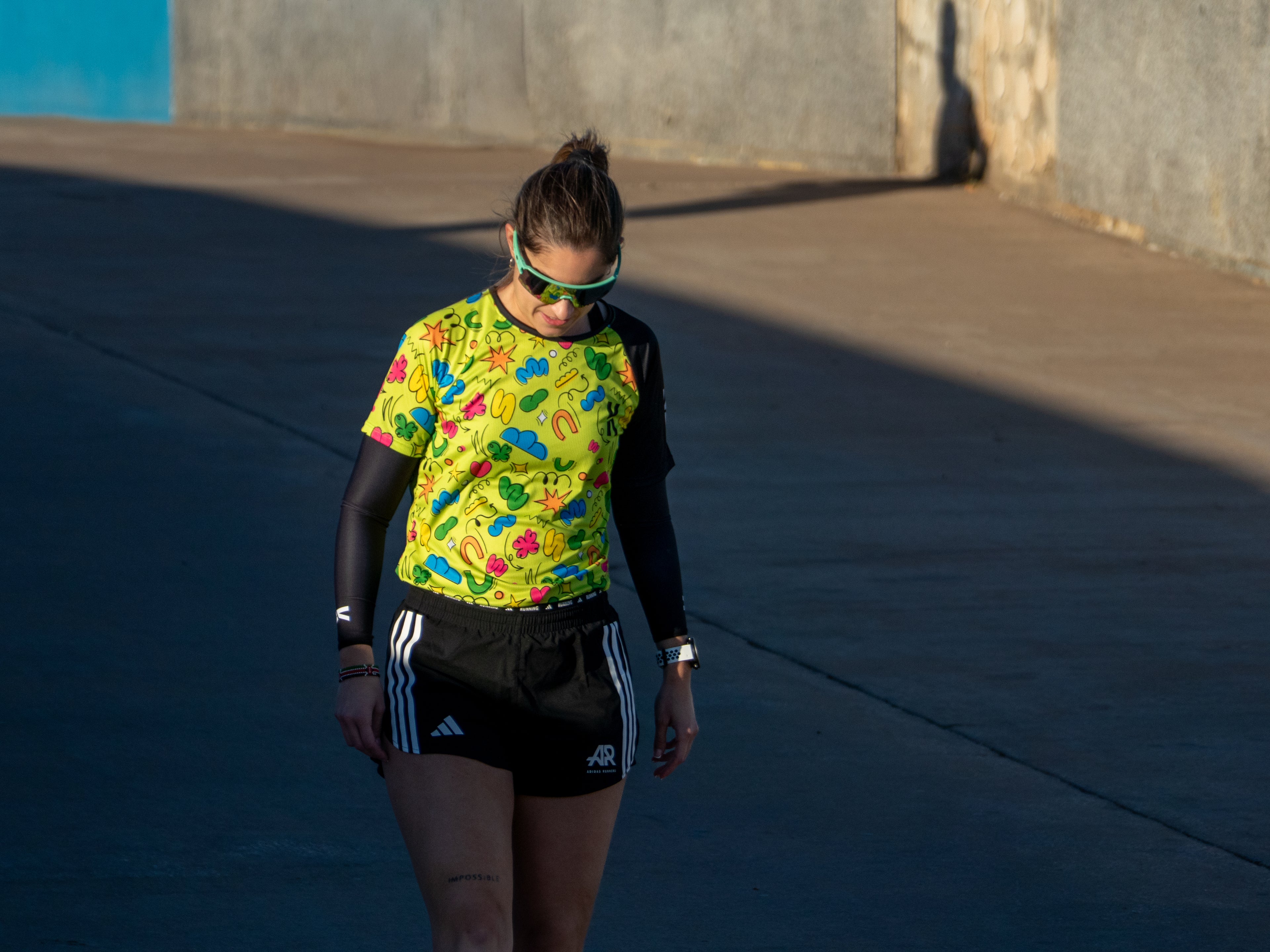 Camiseta CLOUDY de running ADULTO - Verde Lima