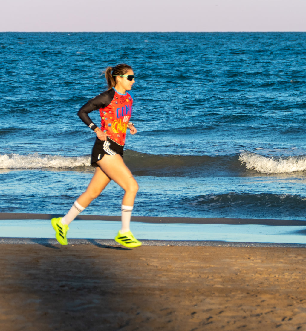 Calcetines GO! GO! GO! de RUNNING (blancos) de 1 hilo